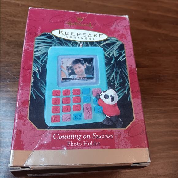 🎄2 for $12 Hallmark Counting on Success Photo Holder Ornament Dated 1999 - Picture 4 of 6